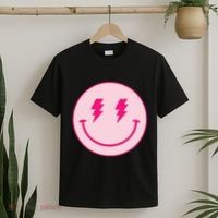 Lightning Bolt Eyes Happy Face T-Shirt thumb 2