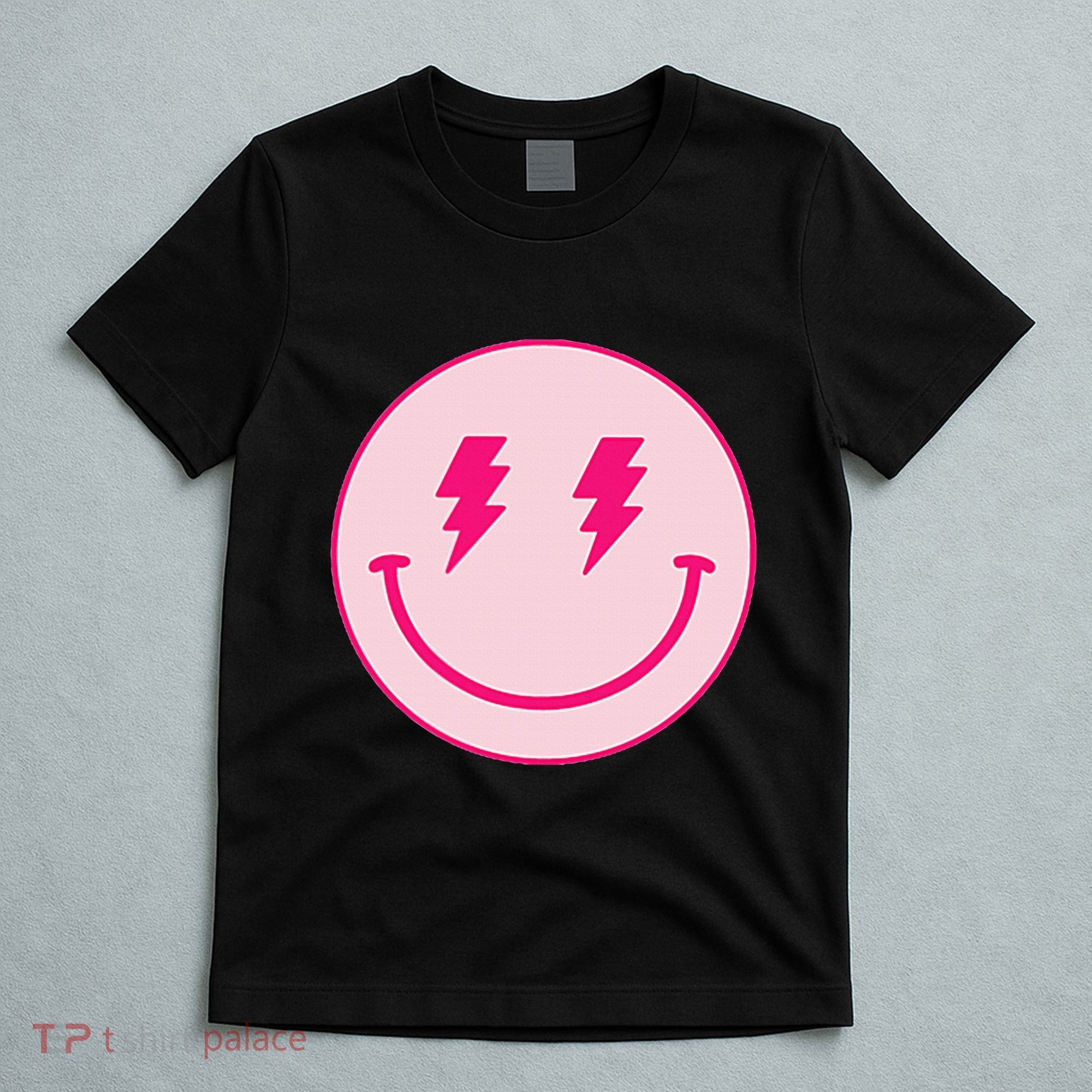 Lightning Bolt Eyes Happy Face T-Shirt