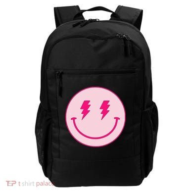 Lightning Bolt Eyes Happy Face Backpack