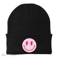 Lightning Bolt Eyes Happy Face Beanie thumb 0