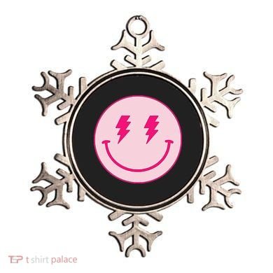 Lightning Bolt Eyes Happy Face Ornament