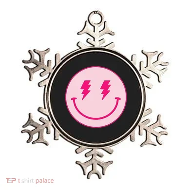 Lightning Bolt Eyes Happy Face Ornament