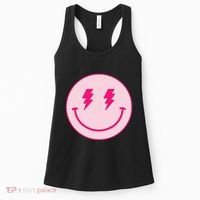 Lightning Bolt Eyes Happy Face Women's Tank Top thumb 0