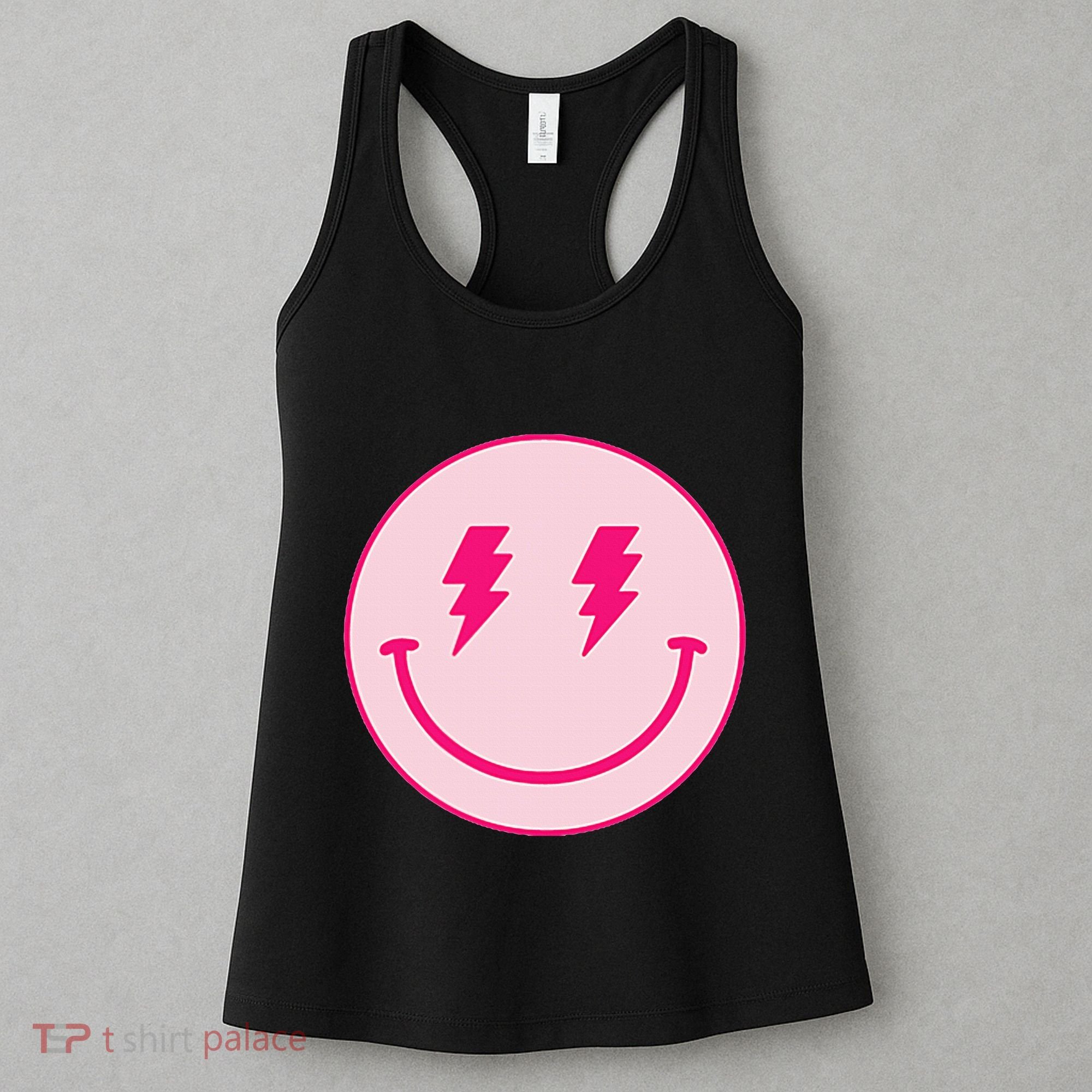Lightning Bolt Eyes Happy Face Women's Tank Top