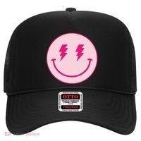 Lightning Bolt Eyes Happy Face Hat thumb 0