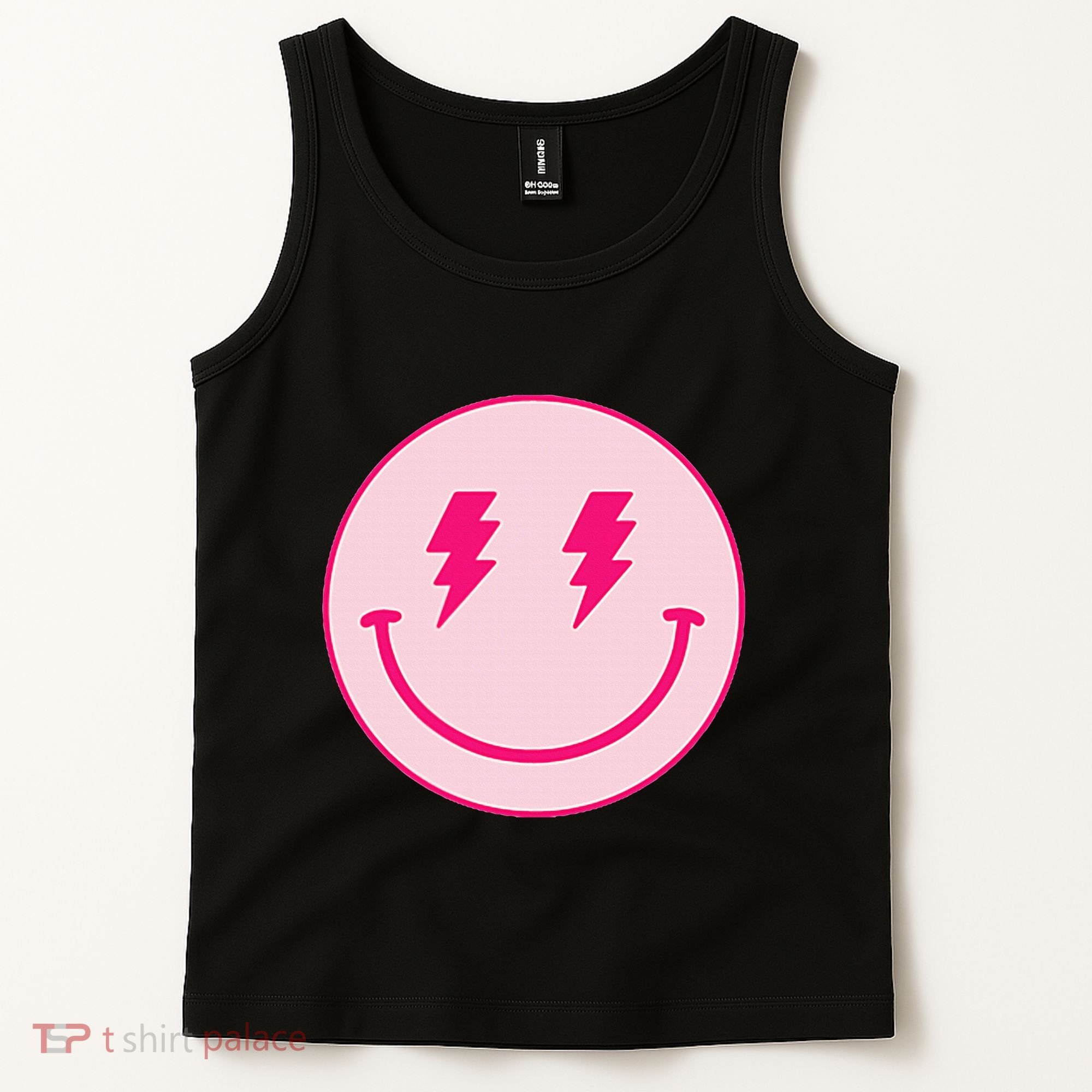 Lightning Bolt Eyes Happy Face Tank Top