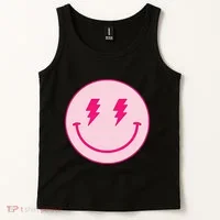 Lightning Bolt Eyes Happy Face Tank Top thumb 2