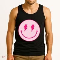 Lightning Bolt Eyes Happy Face Tank Top thumb 3