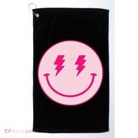 Lightning Bolt Eyes Happy Face Golf Towel thumb 0