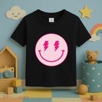 Lightning Bolt Eyes Happy Face Toddler T-Shirt thumb 3