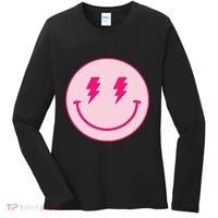 Lightning Bolt Eyes Happy Face Women's Long Sleeve Shirt thumb 0