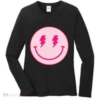 Lightning Bolt Eyes Happy Face Women's Long Sleeve Shirt thumb 0