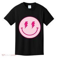 Lightning Bolt Eyes Happy Face Kids T-Shirt thumb 0