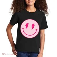 Lightning Bolt Eyes Happy Face Kids T-Shirt thumb 2