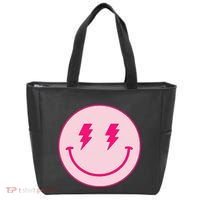 Lightning Bolt Eyes Happy Face Tote Bag thumb 0
