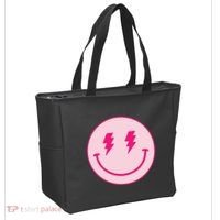 Lightning Bolt Eyes Happy Face Tote Bag thumb 2