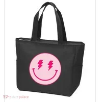 Lightning Bolt Eyes Happy Face Tote Bag thumb 3