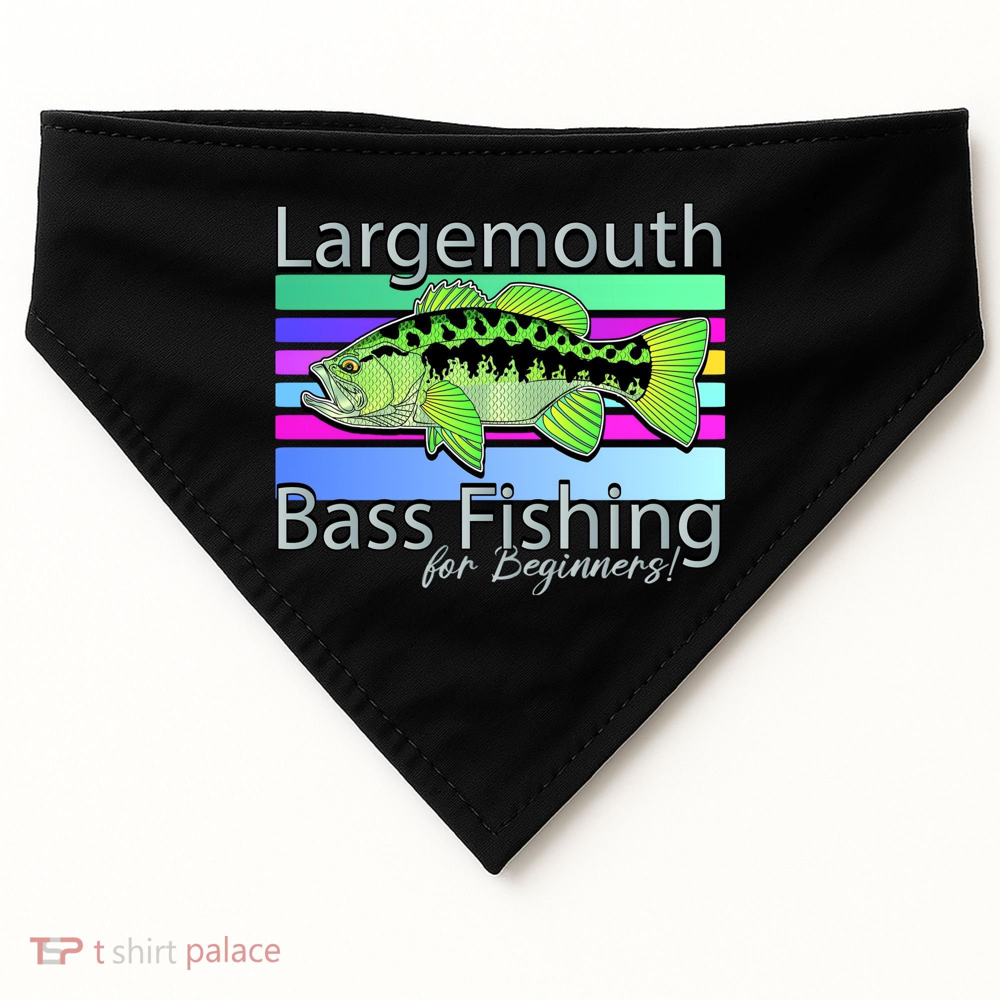 Largemouth Bass Fishing For Beginners USA-Made Doggie Bandana