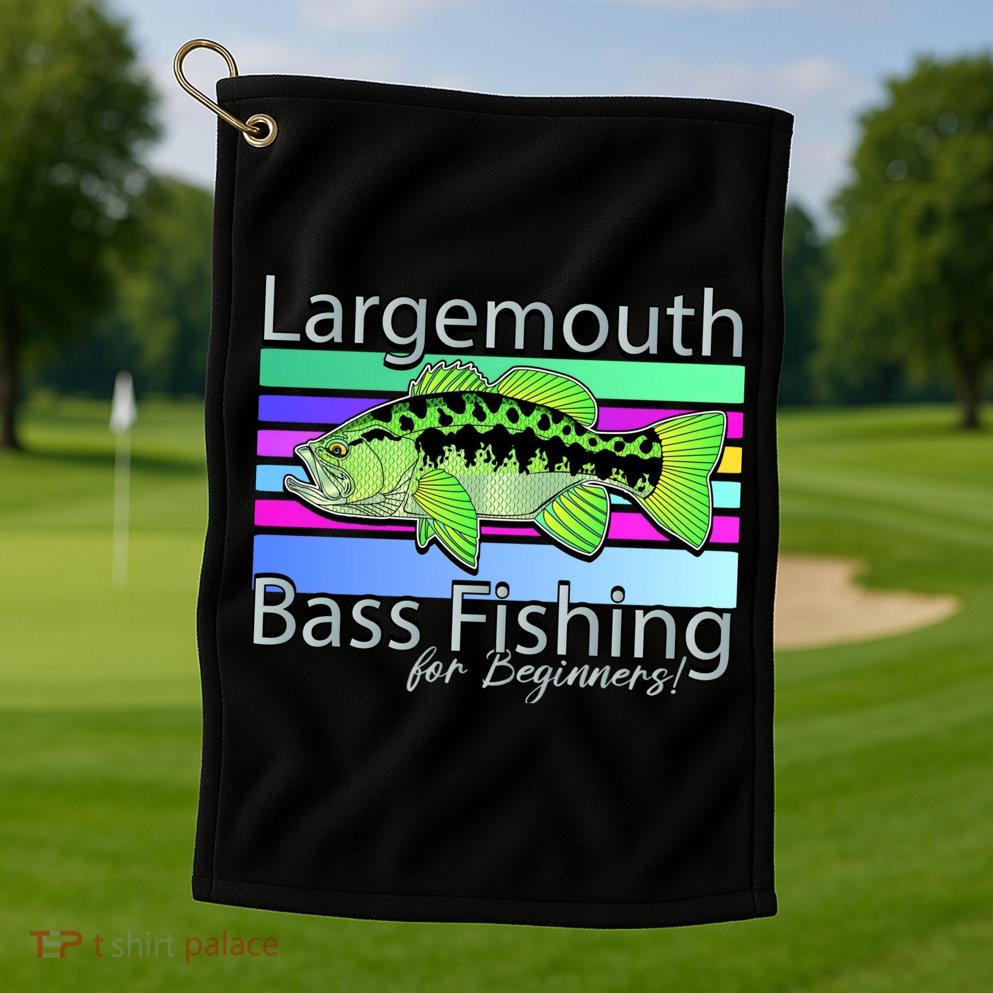 Largemouth Bass Fishing For Beginners Golf Towel