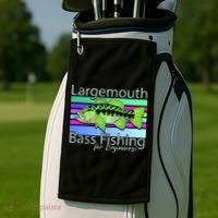 Largemouth Bass Fishing For Beginners Golf Towel thumb 2