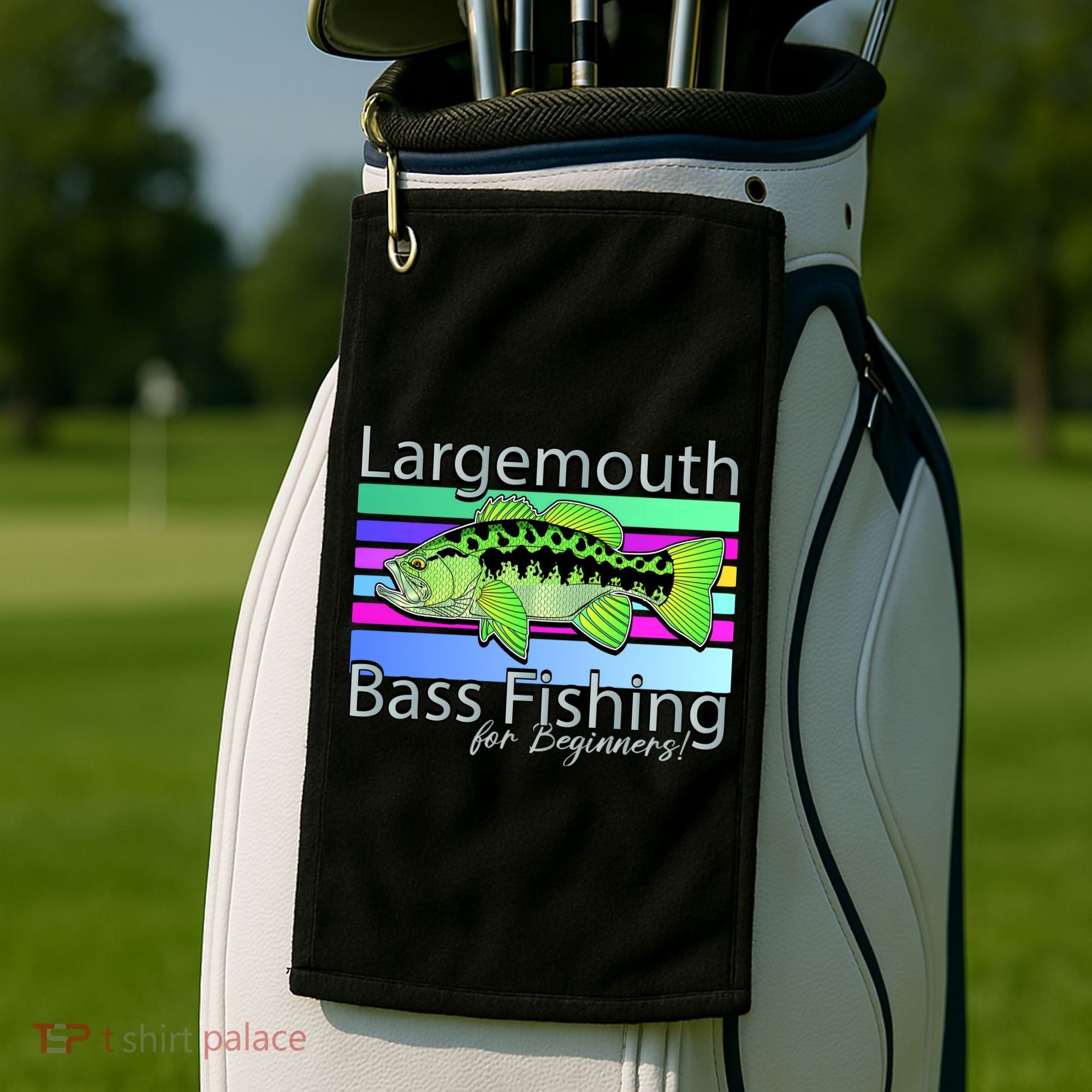 Largemouth Bass Fishing For Beginners Golf Towel