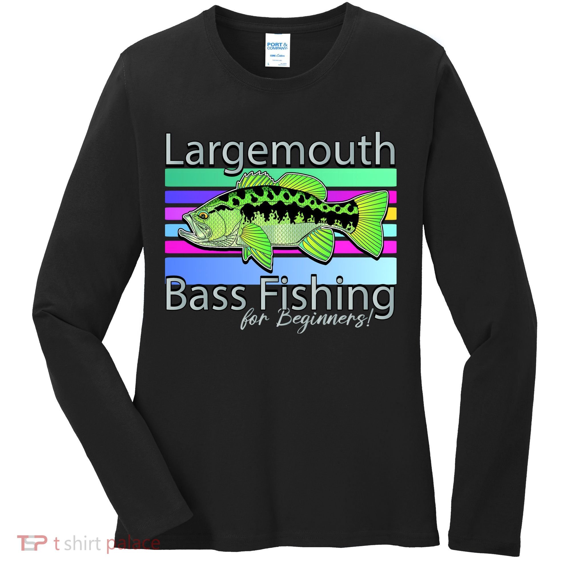 Largemouth Bass Fishing For Beginners Women's Long Sleeve Shirt