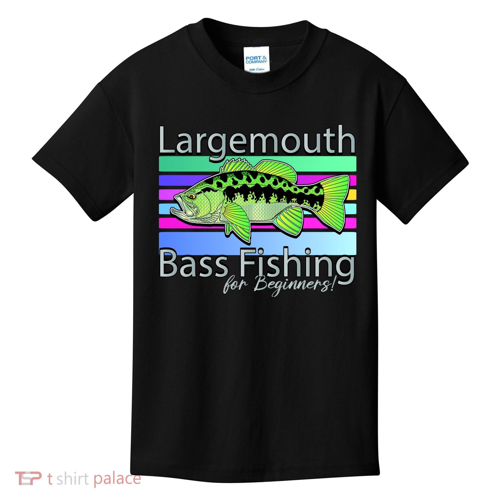 Largemouth Bass Fishing For Beginners Kids T-Shirt