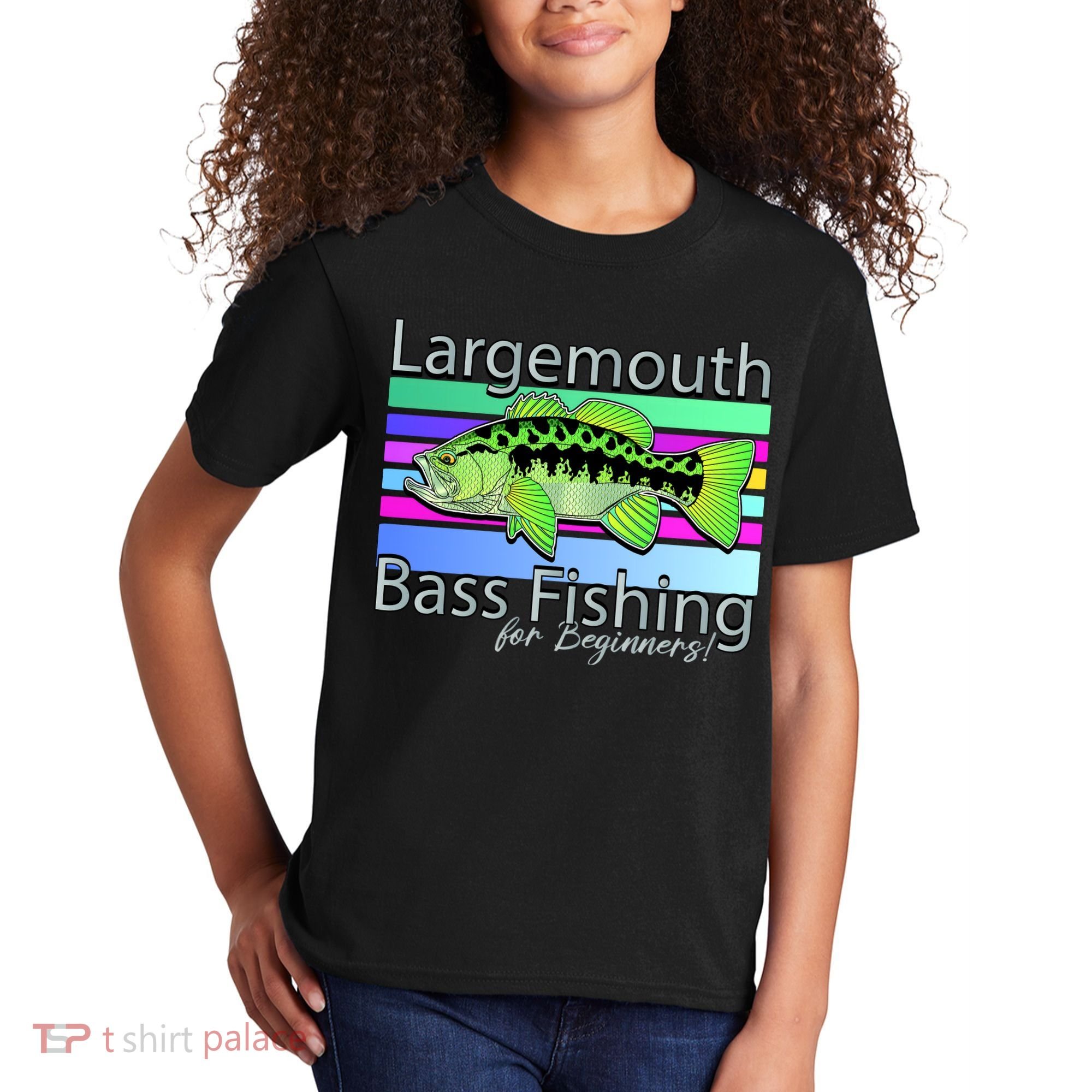 Largemouth Bass Fishing For Beginners Kids T-Shirt