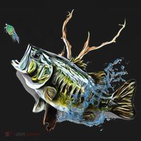 Largemouth Bass Fishing  & Largemouth Bass Women's Hoodie thumb 2