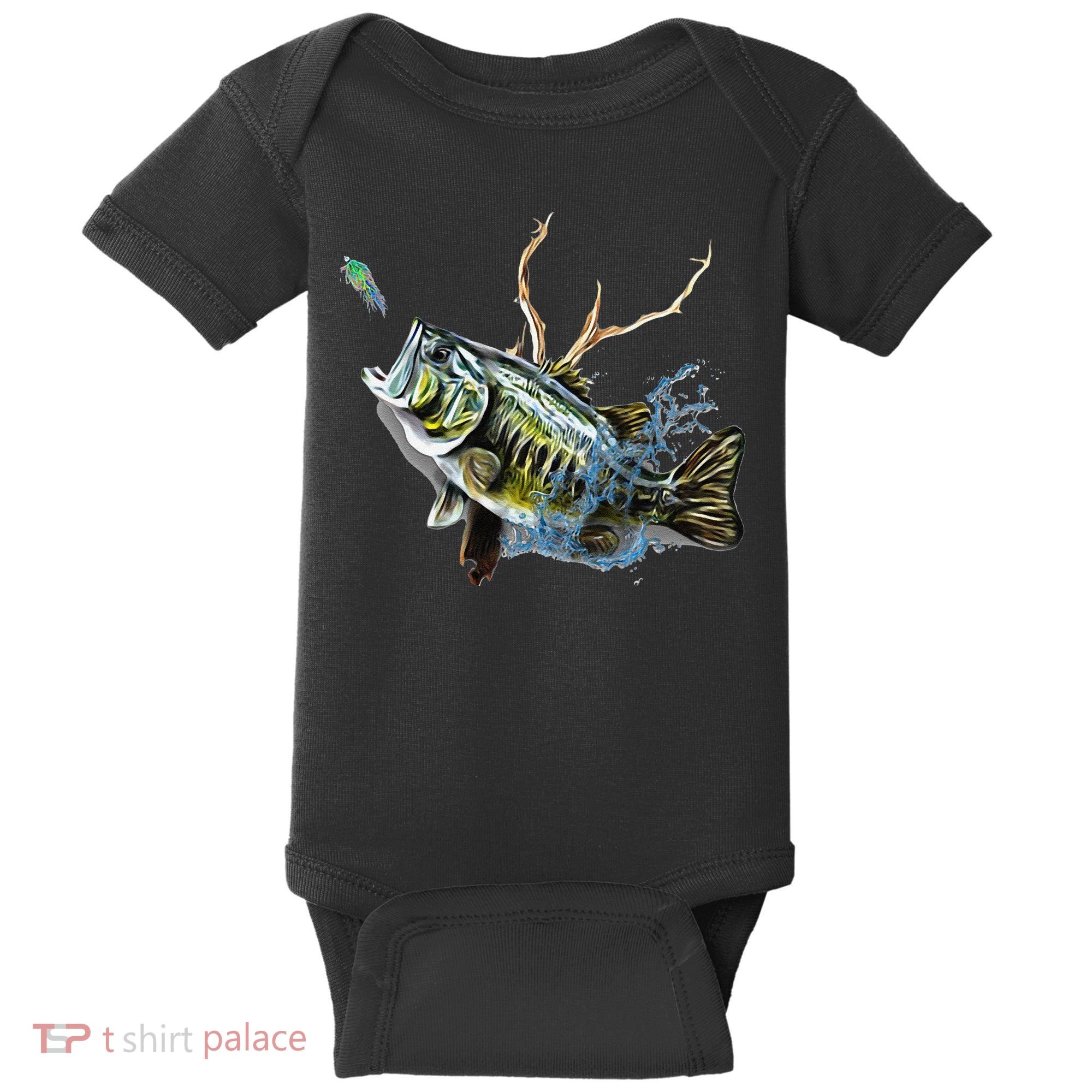 Largemouth Bass Fishing  & Largemouth Bass Baby Bodysuit