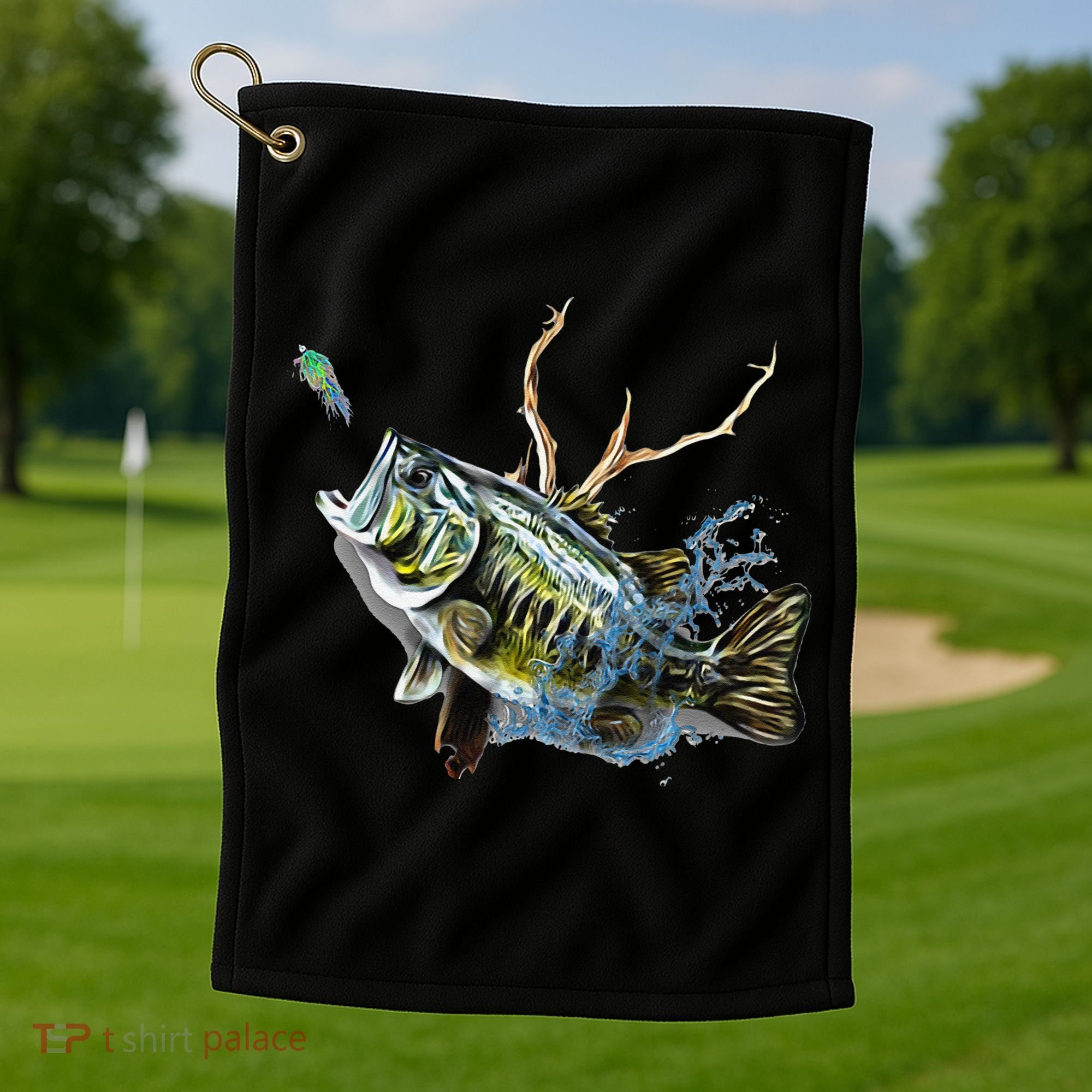 Largemouth Bass Fishing  & Largemouth Bass Golf Towel