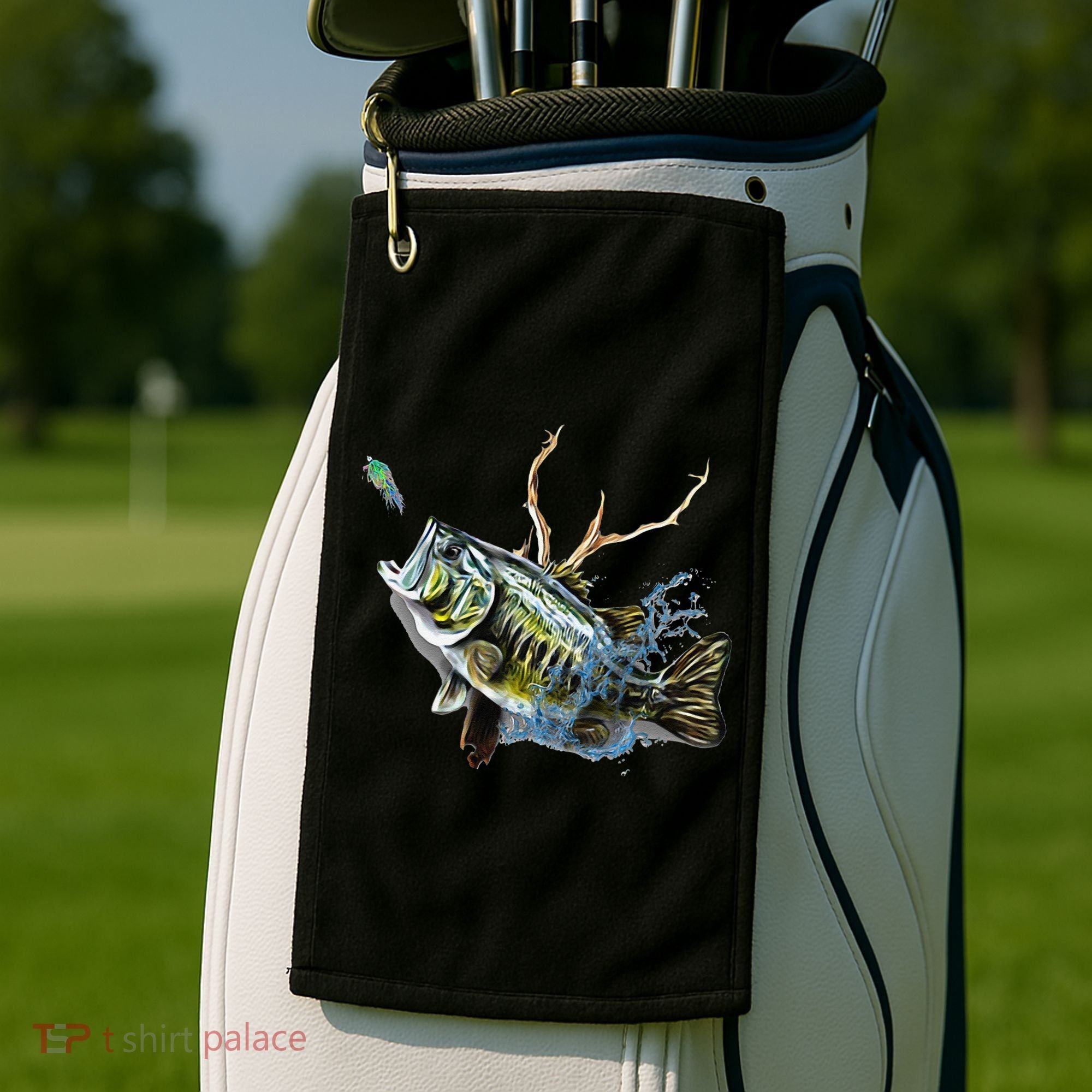 Largemouth Bass Fishing  & Largemouth Bass Golf Towel