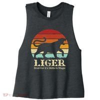 Liger Bred For Ist Skills In Magic Women's Racerback Cropped Tank thumb 0