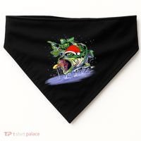 Largemouth Bass Fishing Merry Fishmas Gift USA-Made Doggie Bandana thumb 0
