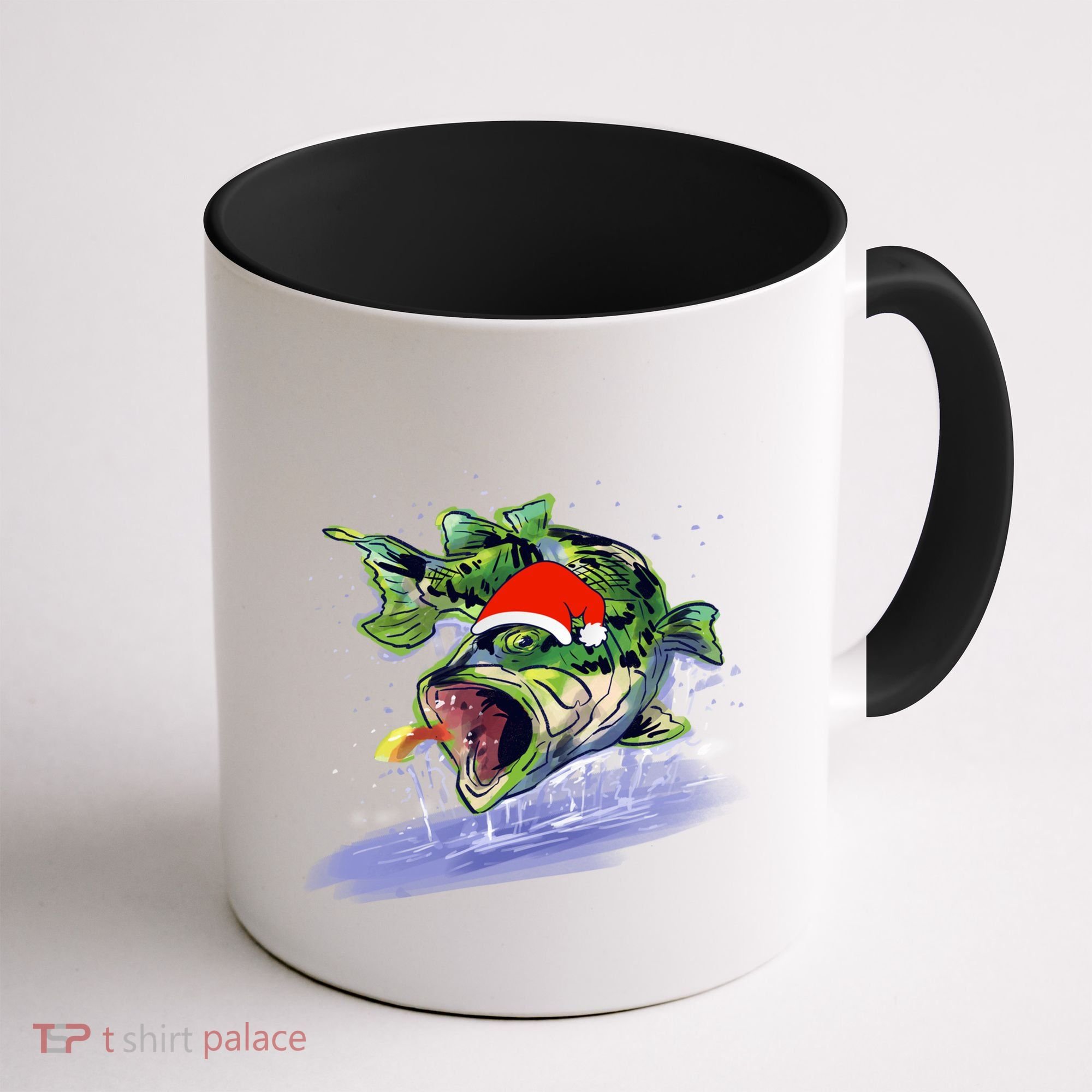 Largemouth Bass Fishing Merry Fishmas Gift Coffee Mug