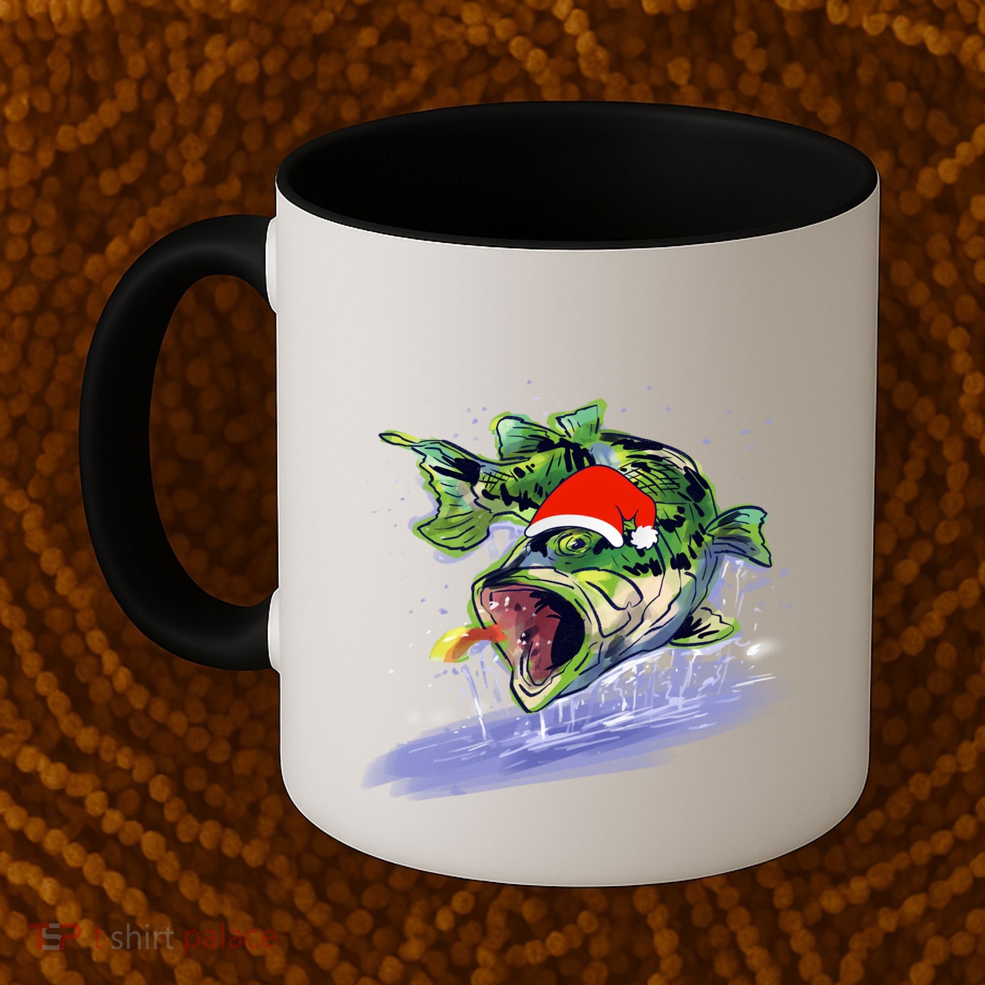 Largemouth Bass Fishing Merry Fishmas Gift Coffee Mug