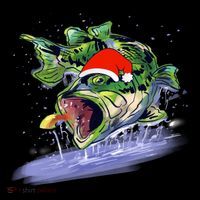 Largemouth Bass Fishing Merry Fishmas Gift Coffee Mug thumb 5