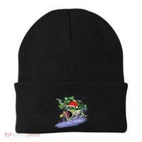 Largemouth Bass Fishing Merry Fishmas Gift Beanie thumb 0