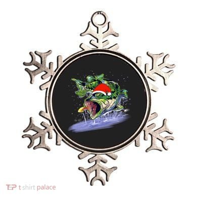 Largemouth Bass Fishing Merry Fishmas Gift Ornament