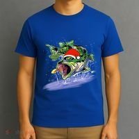 Largemouth Bass Fishing Merry Fishmas Gift T-Shirt thumb 3