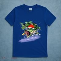Largemouth Bass Fishing Merry Fishmas Gift T-Shirt thumb 5