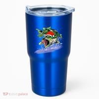 Largemouth Bass Fishing Merry Fishmas Gift Tumbler thumb 0
