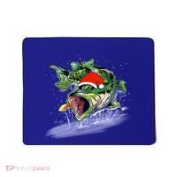 Largemouth Bass Fishing Merry Fishmas Gift Mousepad thumb 0