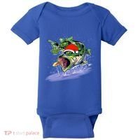 Largemouth Bass Fishing Merry Fishmas Gift Baby Bodysuit thumb 0