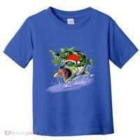 Largemouth Bass Fishing Merry Fishmas Gift Toddler T-Shirt thumb 0