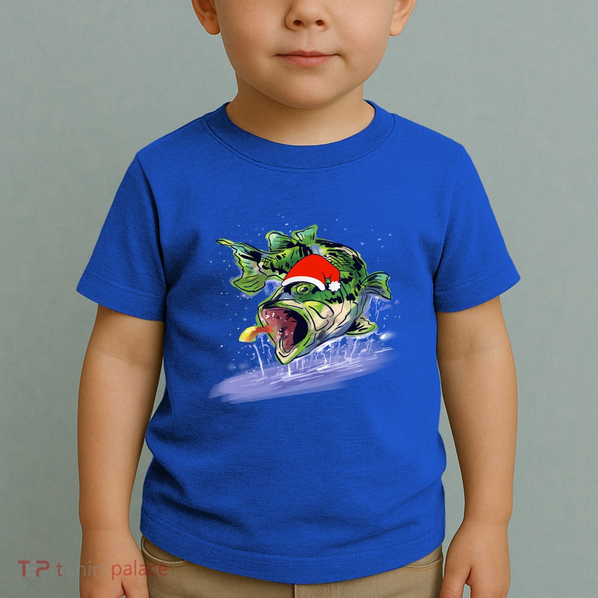Largemouth Bass Fishing Merry Fishmas Gift Toddler T-Shirt
