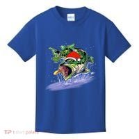 Largemouth Bass Fishing Merry Fishmas Gift Kids T-Shirt thumb 0