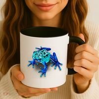 Little Blue Frog With Spots Coffee Mug thumb 3