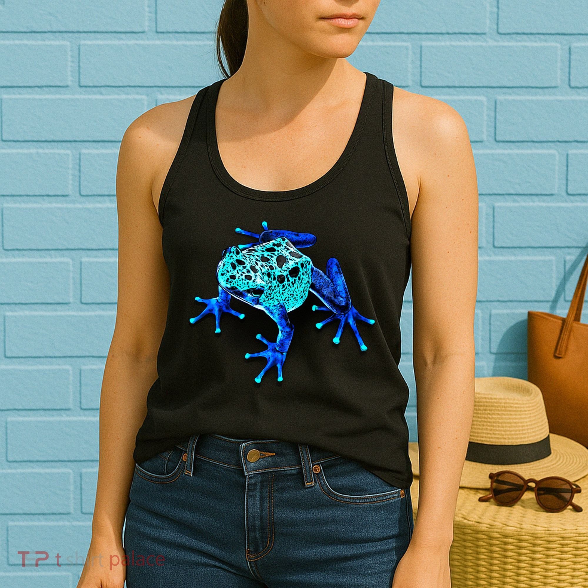 Little Blue Frog With Spots Women's Tank Top