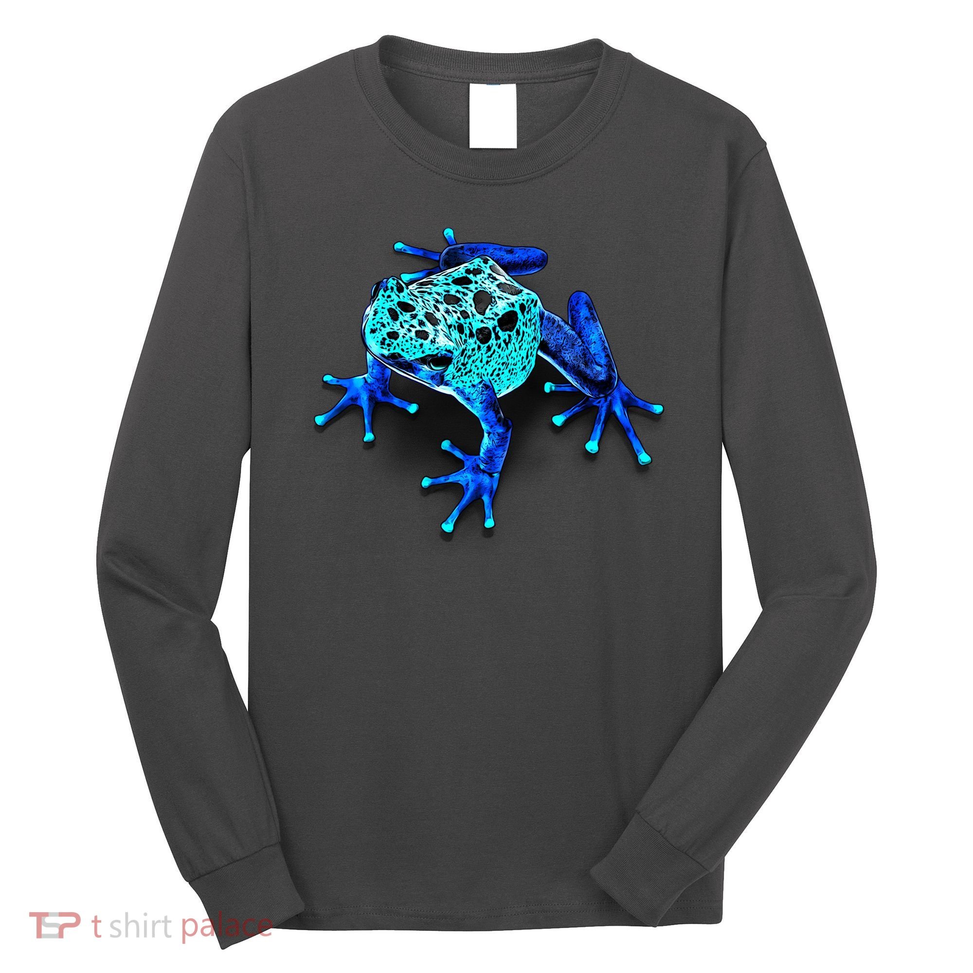Little Blue Frog With Spots Long Sleeve Shirt